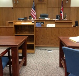 an empty courtroom